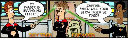 Sev Trek Comic Strip. Copyright 1997 by John Cook.