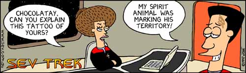 Sev Trek Comic Strip. Copyright 1997 by John Cook.