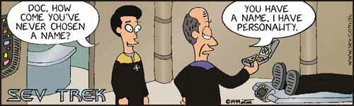 Sev Trek Comic Strip. Copyright 1997 by John Cook.