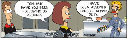 Sev Trek Comic Strip. Copyright 1997 by John Cook.