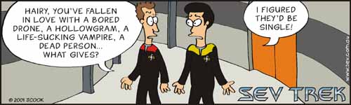 Sev Trek Comic Strip. Copyright 1987 by John Cook.