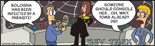 Sev Trek Comic Strip. Copyright 1997 by John Cook.